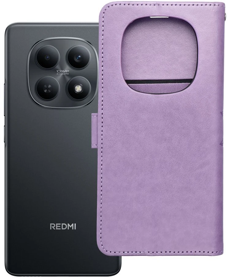 Oem Dėklas su klapką na Xiaomi Redmi NOTE 15 5G Mezzo Book mandala violetinė