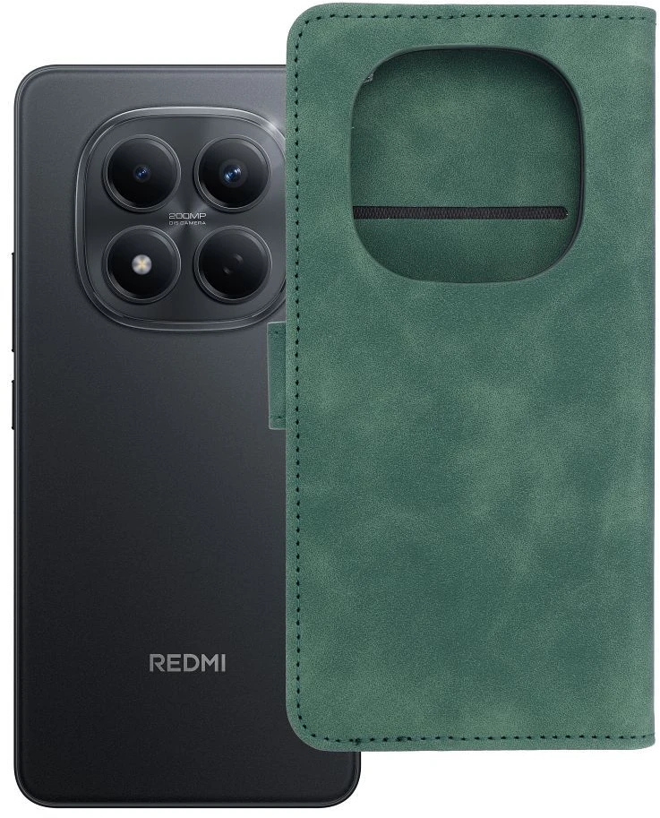 Oem Dėklas su klapką na Xiaomi Redmi NOTE 15 PRO 4G Tender Book žalia