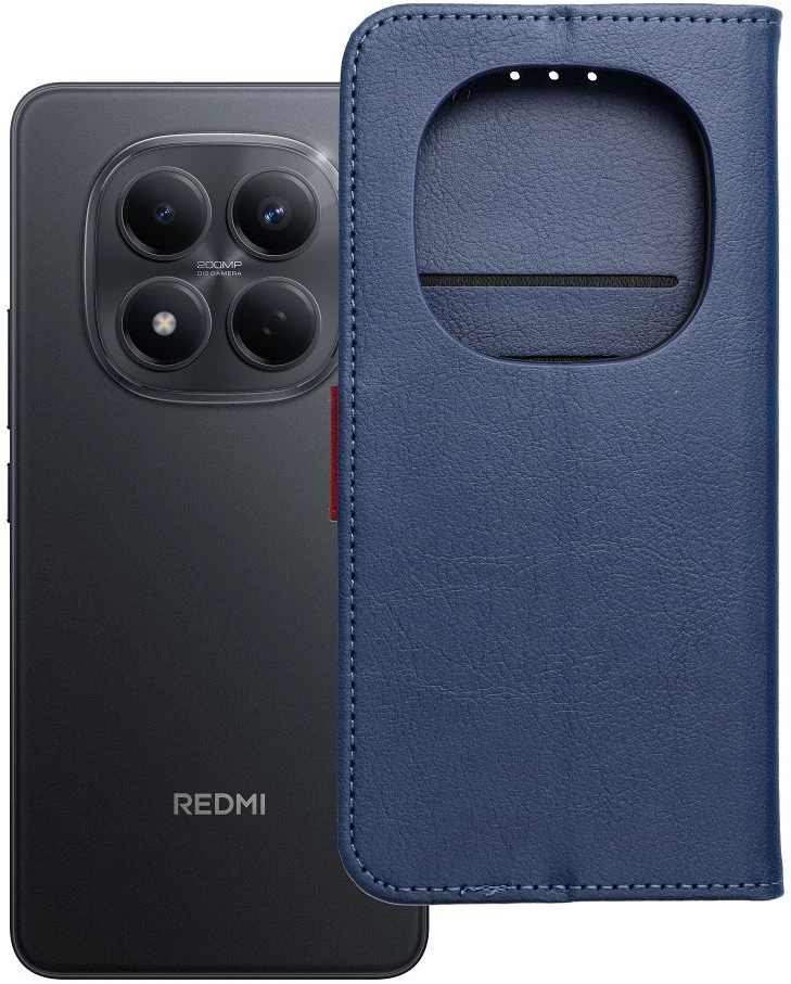 Oem Dėklas su klapką na Xiaomi Redmi NOTE 15 PRO Plus 5G Split Book spalva tamsiai mėlyna-raudona