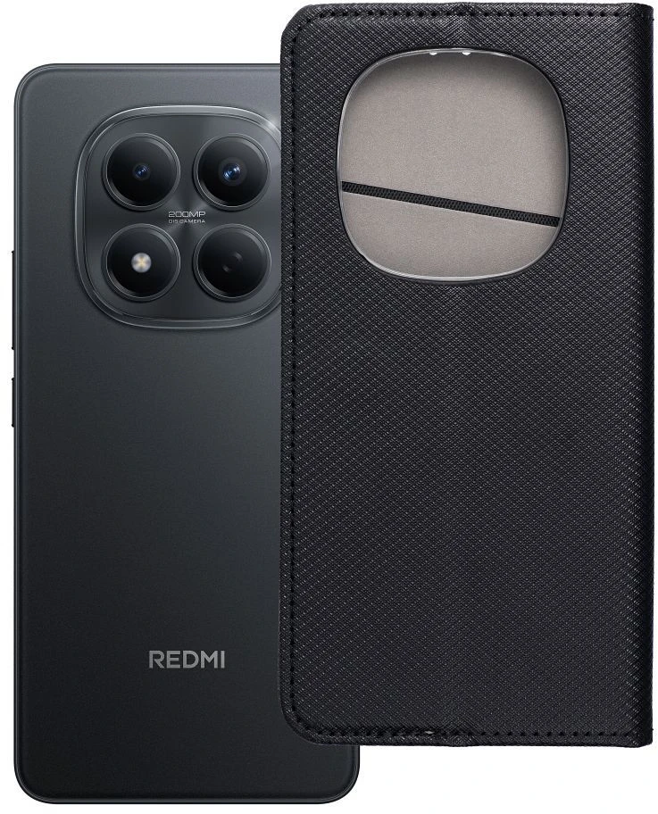 Oem Dėklas su klapką na Xiaomi Redmi NOTE 15 5G Smart Case Book juoda