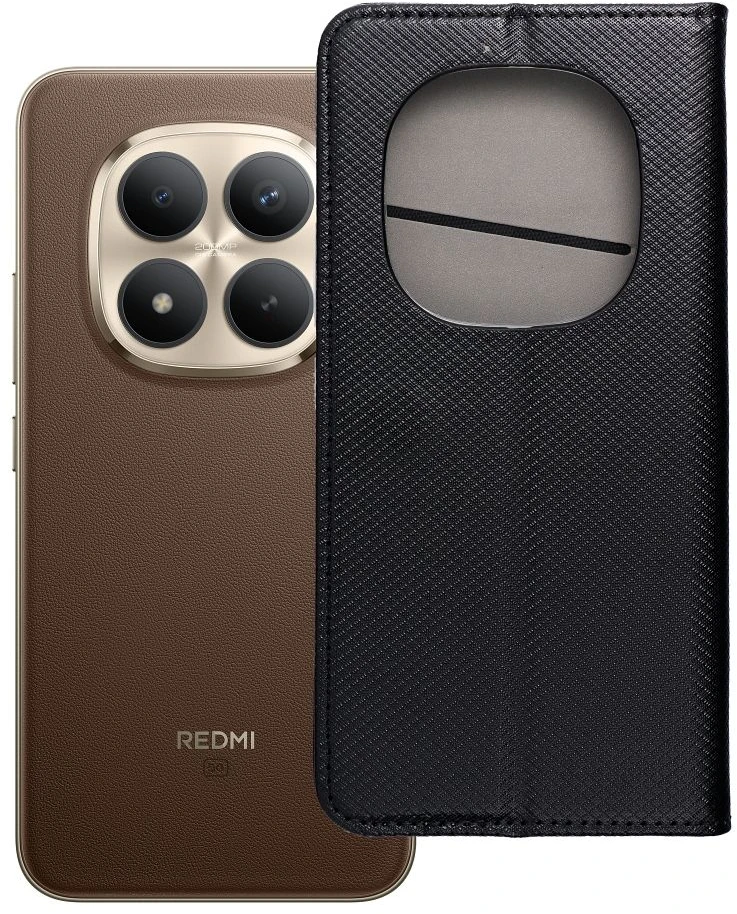 Oem Dėklas su klapką na Xiaomi Redmi NOTE 15 PRO PLUS 5G Smart Case Book juoda