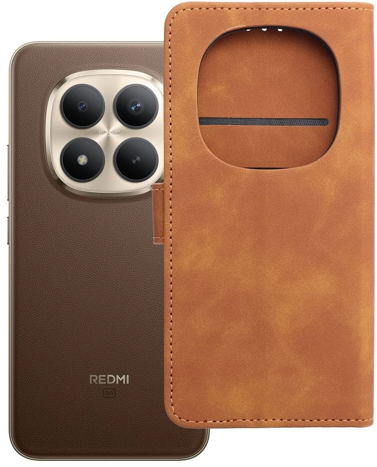Oem Atverčiamas dėklas, skirtas Xiaomi Redmi NOTE 15 PRO PLUS 5G Tender Book, rudas
