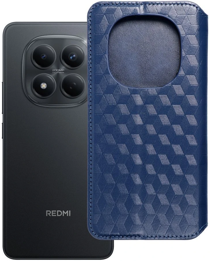 Oem Dėklas su klapką na Xiaomi Redmi NOTE 15 5G Cubic Book mėlyna