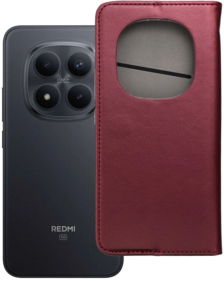 Oem Dėklas su klapką na Xiaomi Redmi NOTE 15 PRO PLUS 5G Smart Magneto bordo spalvos