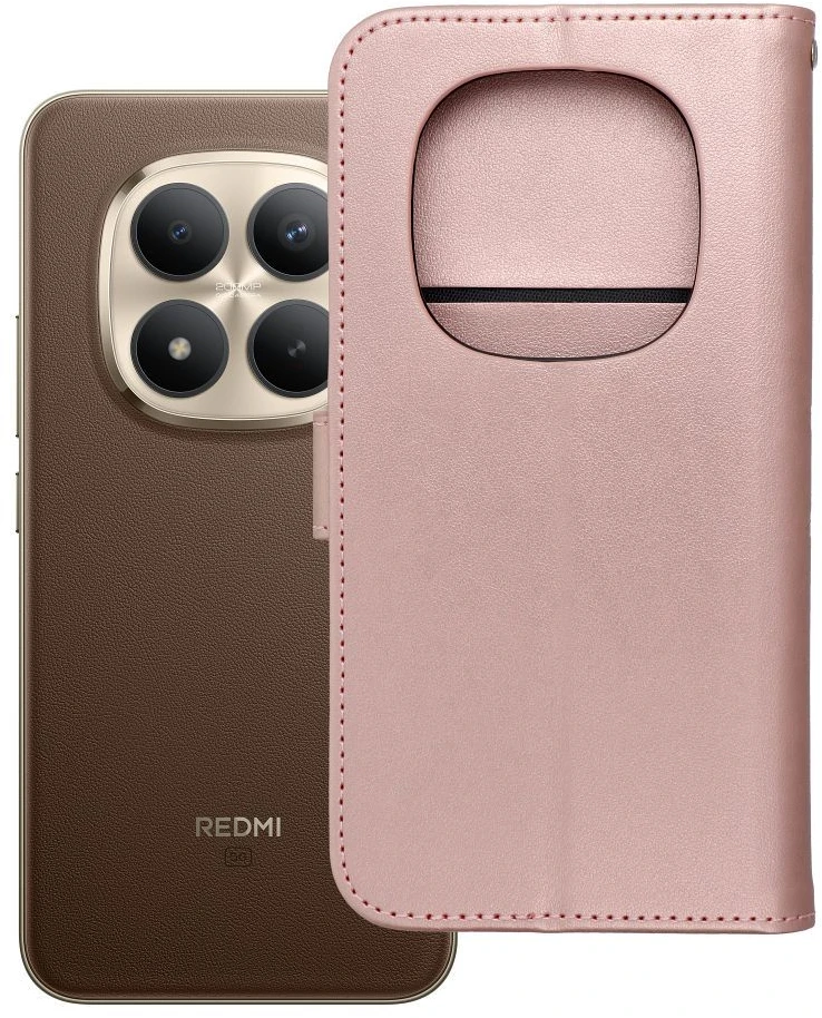 Oem Atverčiamas dėklas Xiaomi Redmi NOTE 15 PRO PLUS 5G Mezzo Book mandala aukso-rožinės spalvos
