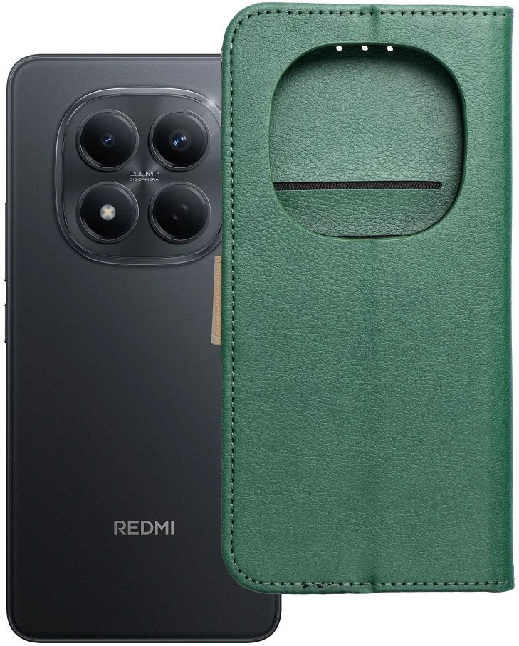 Oem Dėklas su klapką na Xiaomi Redmi NOTE 15 PRO Plus 5G Split Book zielono-auksinė