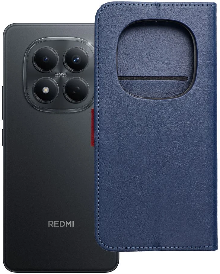 Oem Dėklas su klapką na Xiaomi Redmi NOTE 15 PRO 4G Split Book spalva tamsiai mėlyna-raudona