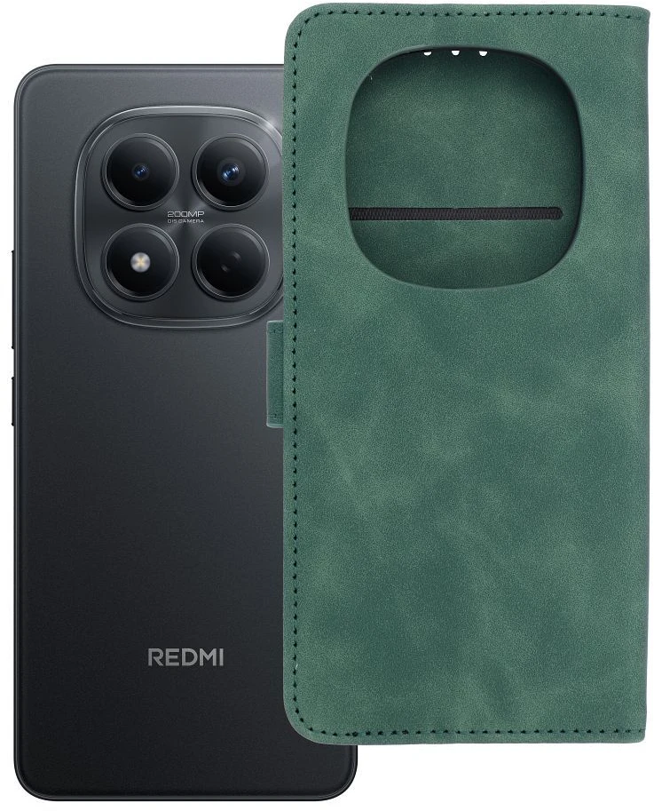 Oem Dėklas su klapką na Xiaomi Redmi NOTE 15 PRO 5G Tender Book žalia