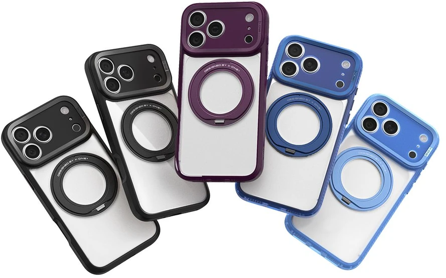 X-ONE Dropguard 2S (stand edition) compatible with MagSafe for iPhone 18 Pro Max / 17 Pro Max dark cherry