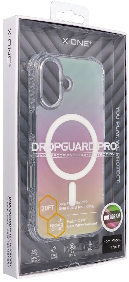 Dėklas X-ONE Dropguard Pro compatible with MagSafe for iPhone 17 hologram