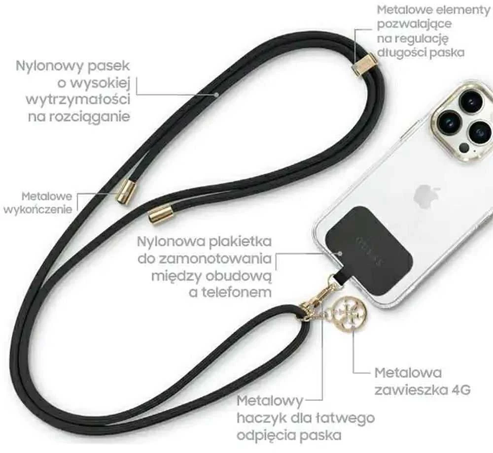Guess GUUCNMG4EK Universal CBDY virvelė juodos spalvos
