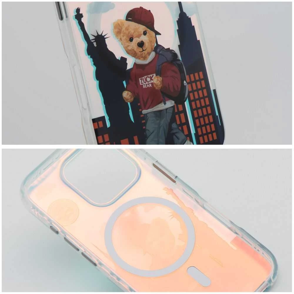 New York ZUCK BEAR dėklas DARNELL FROSTED LASER suderinamas su MagSafe, skirtas IPHONE 16 Pro, Niujorkas