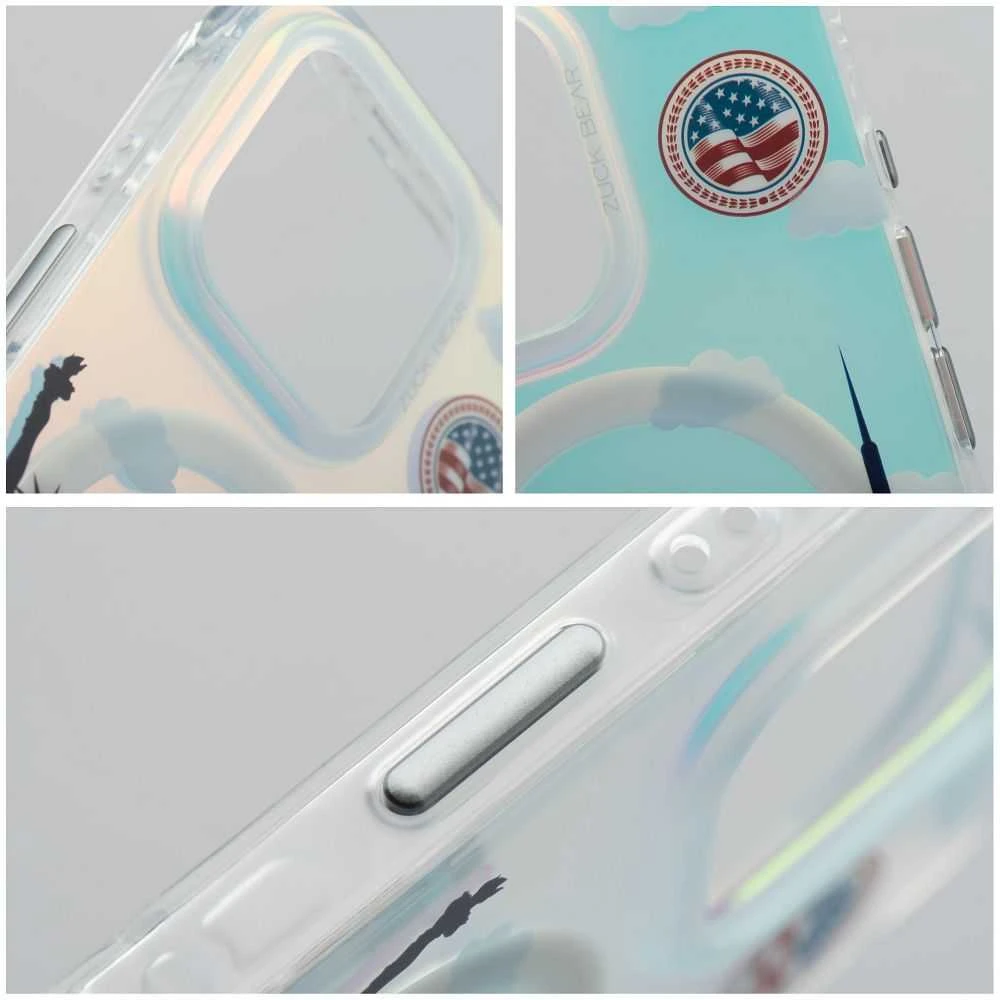 New York ZUCK BEAR dėklas DARNELL FROSTED LASER suderinamas su MagSafe, skirtas IPHONE 16 Pro Max, Niujorkas