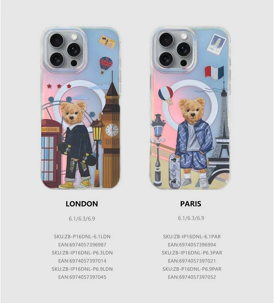 ZUCK BEAR dėklas DARNELL FROSTED LASER suderinamas su MagSafe, skirtas IPHONE 16 Pro Max paris
