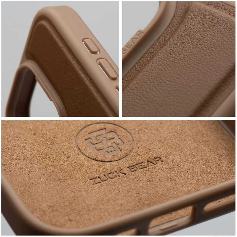 ZUCK BEAR dėklas DARREN suderinamas su MagSafe 16 Pro Max šampaniniu auksiniu