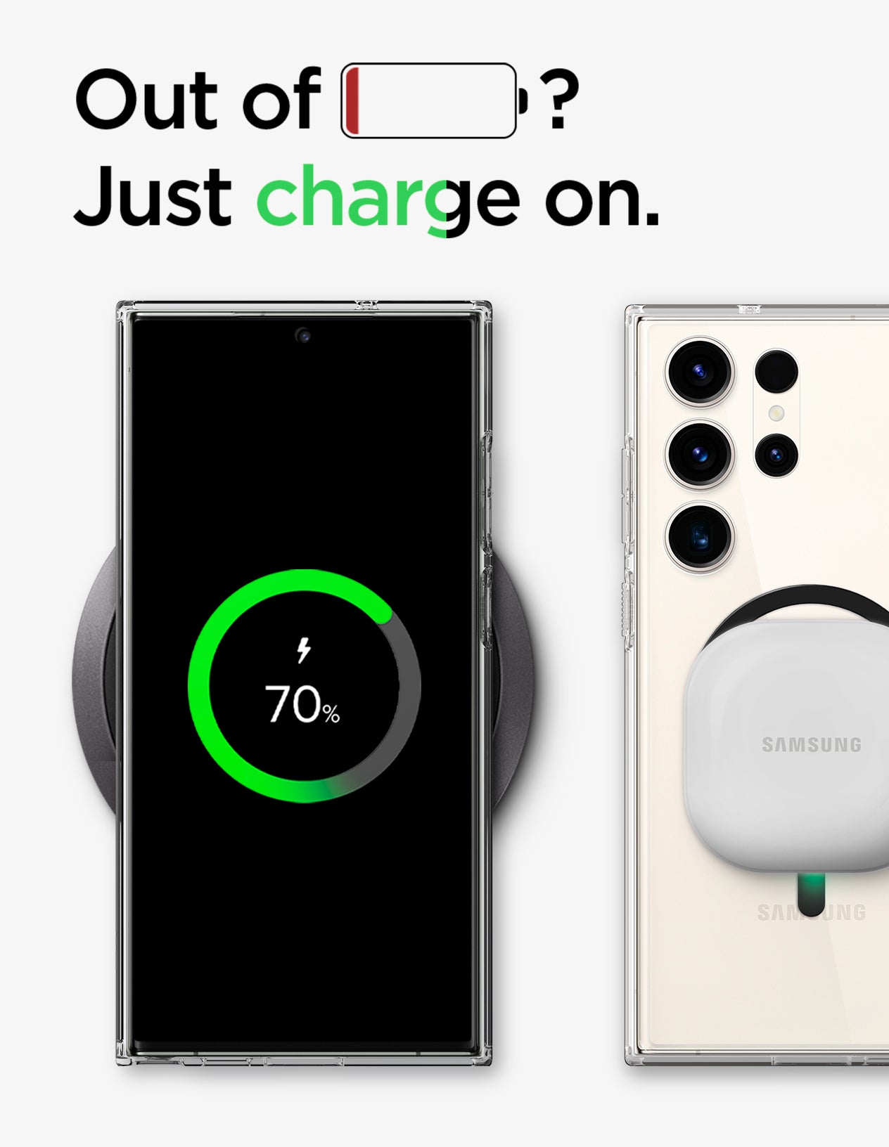 Spigen Ultra Hybrid Metal Ring (MagFit) dėklas skirtas Samsung Galaxy S23 FE, spalva - Juoda aprašymas - Prekės nuotrauka