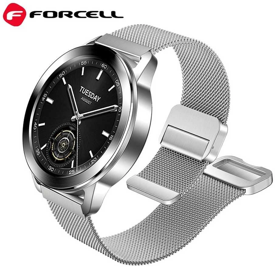 Dirželis „Samsung Galaxy Watch Forcell F-Design FS11“ magnetiniam plienui, 20 mm, sidabrinis