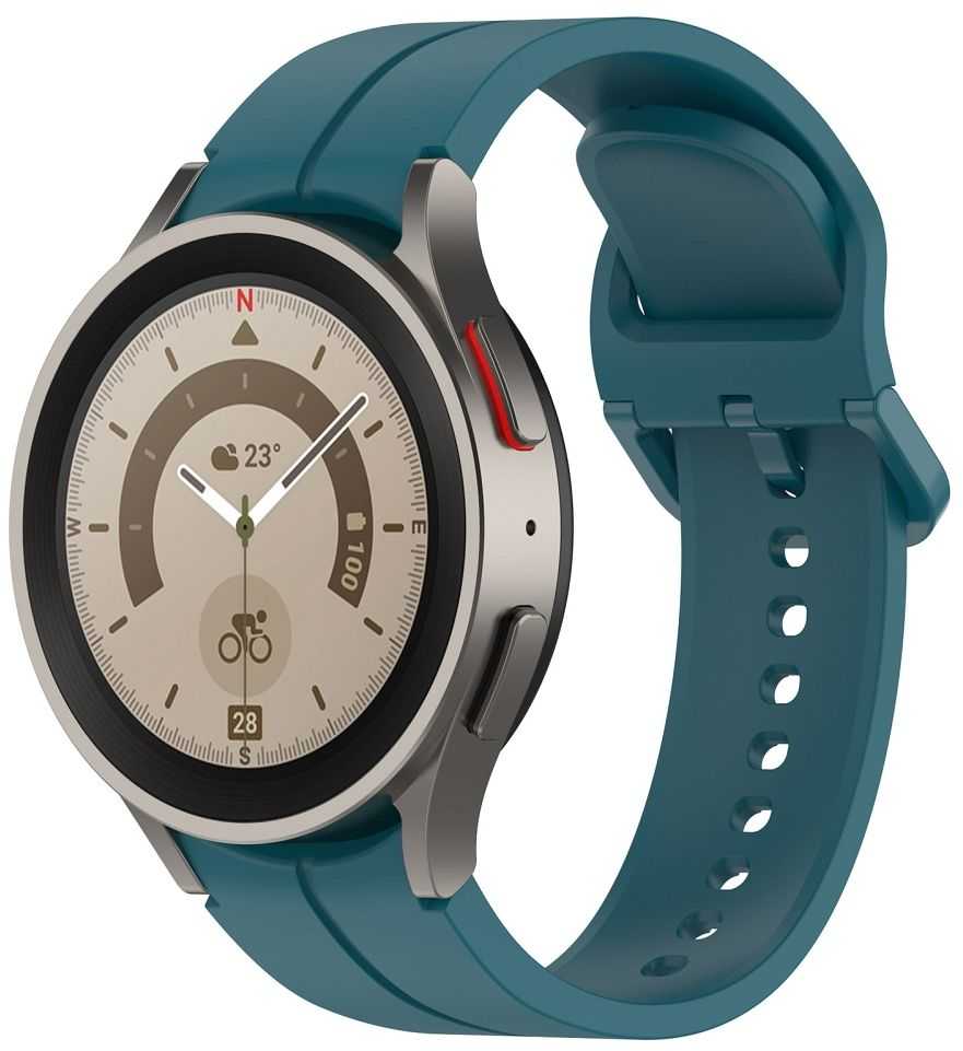 Oem Silikoninė apyrankė skirta Samsung Galaxy Watch 4 / 5 žalios spalvos (11)
