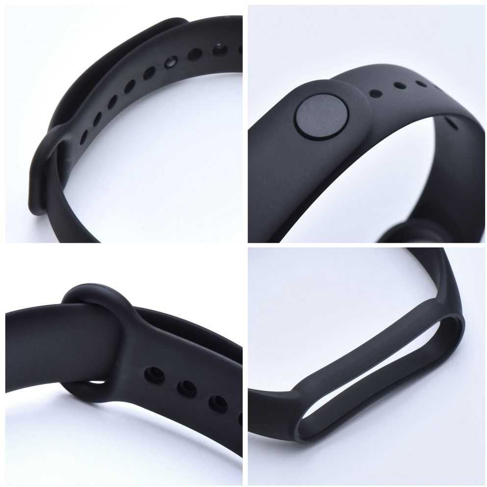 Oem Silikoninė apryrankė skirta XIAOMI Mi Band 5 / 6 / 7 juodos spalvos (01)