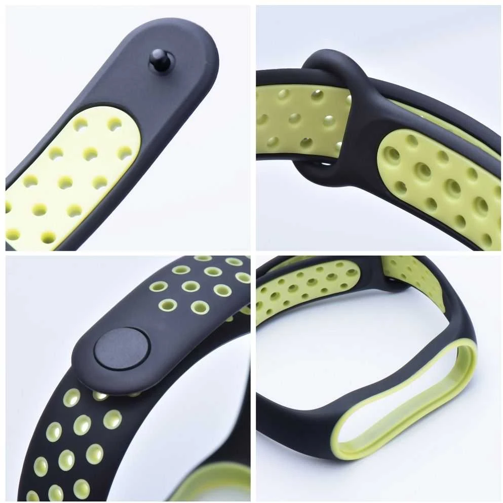 Oem Silikoninė apyrankė skirta Xiaomi Mi Band 5 / 6 / 7 žalios spalvos (05)