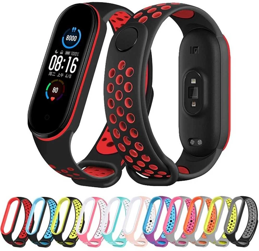 Oem Silikoninė apyrankė skirta Xiaomi Mi Band 5 / 6 / 7 žalios spalvos (05)