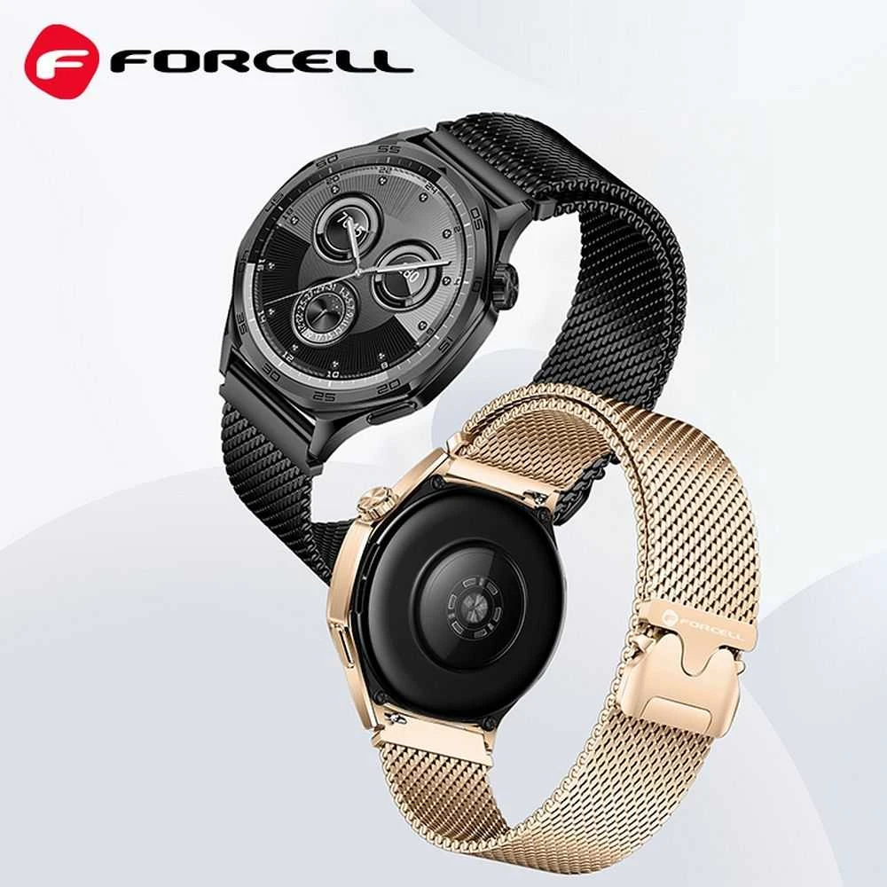 Dirželis, skirtas „Samsung Galaxy Watch Forcell F-Design FS10“ magnetiniam plienui, 22 mm, auksinis