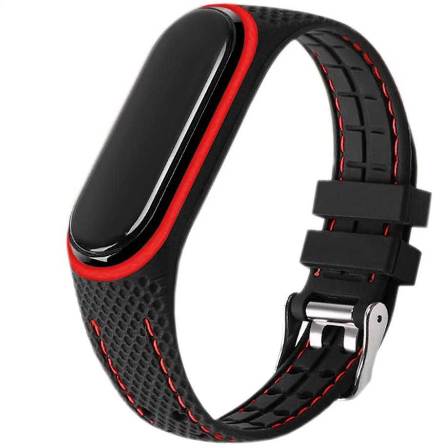 Oem Elastomer apyrankė LIFESTYLE skirta Xiaomi Mi Band 5 / 6 juodos spalvos (04)