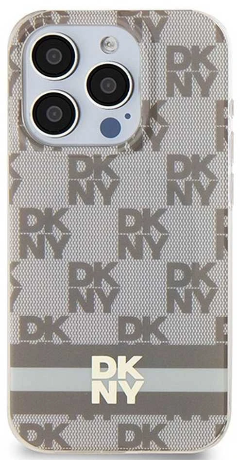 DKNY DKHMP13LHCPTSE Apple iPhone 13 Pro 13 6.1 inch beige kietas dėklas IML Checkered Mono Pattern & Printed