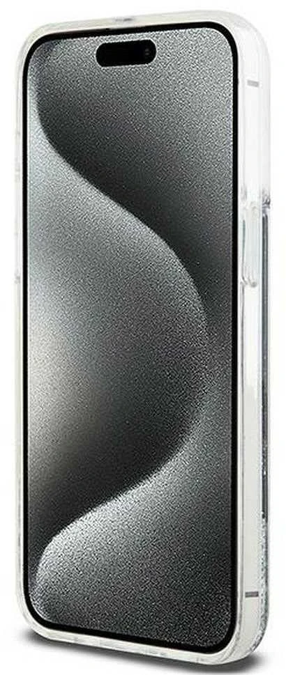 Apple iPhone 13 Pro Max DKNY dėklas Liquid Glitter Big Logo (DKHCP13XLBNAEK) juodos spalvos