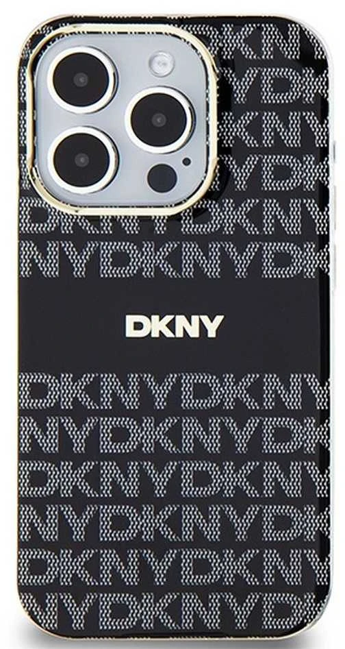 Apple iPhone 13 Pro Max DKNY dėklas IML Mono & Stripe MagSafe (DKHMP13XHRHSEK) juodos spalvos