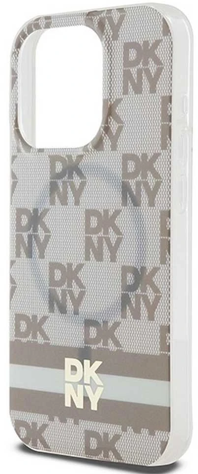 DKNY DKHMP13XHCPTSE Apple iPhone 13 Pro Max 6.7 inch beige kietas dėklas IML Checkered Mono Pattern & Printed S