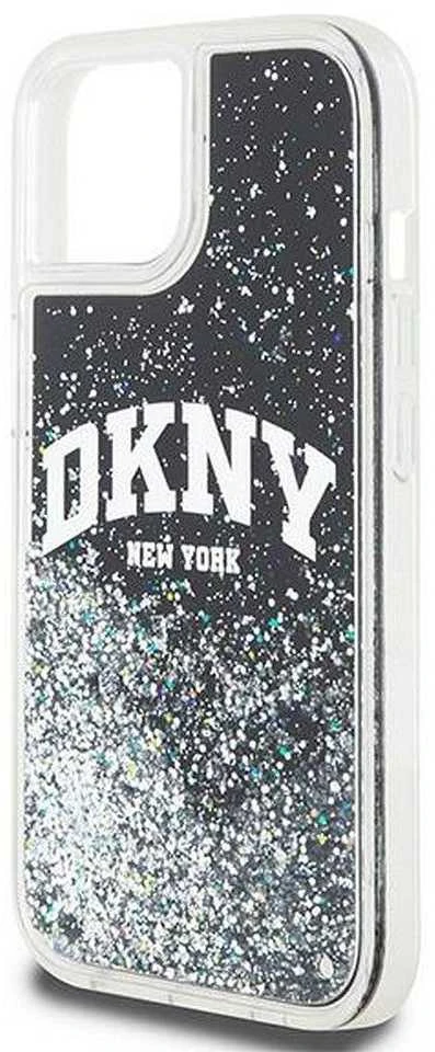 Apple iPhone 13 / 14 / 15 DKNY dėklas Liquid Glitter Big Logo (DKHCP14SLBNAEK) juodos spalvos