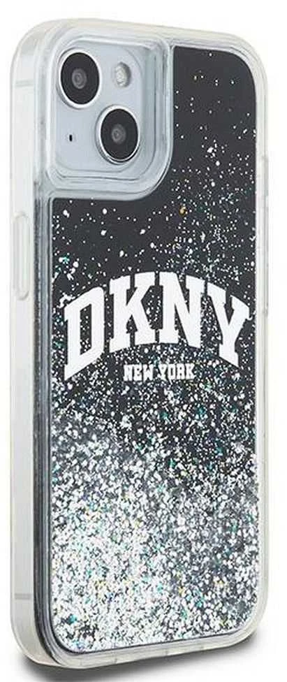 Apple iPhone 13 / 14 / 15 DKNY dėklas Liquid Glitter Big Logo (DKHCP14SLBNAEK) juodos spalvos
