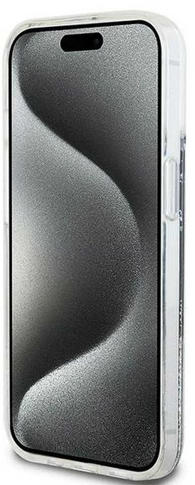 Apple iPhone 13 / 14 / 15 DKNY dėklas Liquid Glitter Big Logo (DKHCP14SLBNAEK) juodos spalvos