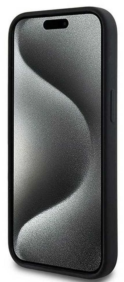 Apple iPhone 13 / 14 / 15 DKNY dėklas Skystas silikonas Baltas Printed Logo MagSafe DKHMP14SSNYACH