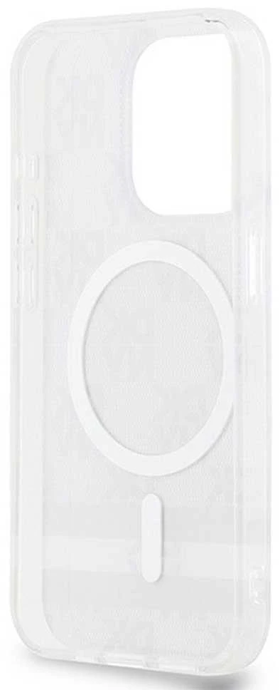 DKNY DKHMP14LHCPTSK Apple iPhone 14 Pro 6.1 inch juodos spalvos kietas dėklas IML Checkered Mono Pattern & Printed Strip