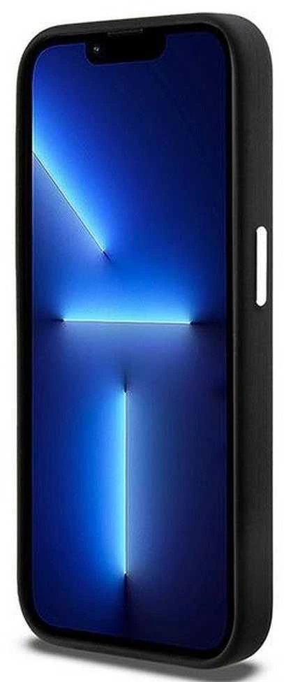 DKNY DKHMP14LSMCHLK Apple iPhone 14 Pro 6.1″ juodos spalvos kietas dėklas Liquid Silicone Small Metal Logo MagSafe