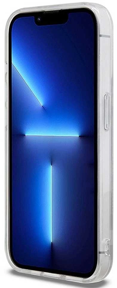 DKNY DKHMP14LHCPTSK Apple iPhone 14 Pro 6.1 inch juodos spalvos kietas dėklas IML Checkered Mono Pattern & Printed Strip