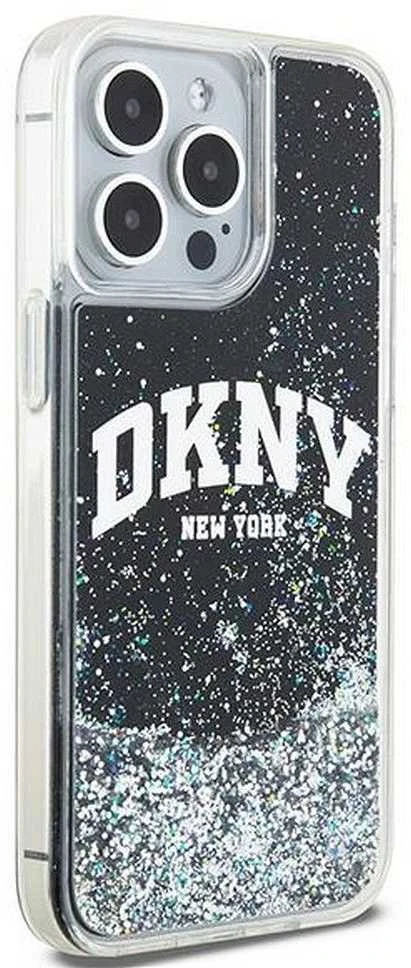 Apple iPhone 14 Pro Max DKNY dėklas Liquid Glitter Big Logo (DKHCP14XLBNAEK) juodos spalvos