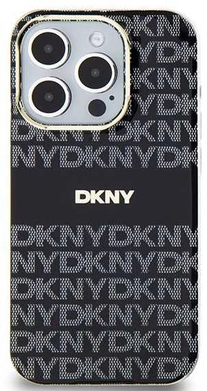 DKNY DKHCP15SHDLCEK Apple iPhone 15 14 13 6.1 inch juodos spalvos kietas dėklas IML Checkered Mono Pattern