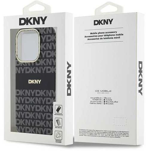 DKNY DKHCP15SHDLCEK Apple iPhone 15 14 13 6.1 inch juodos spalvos kietas dėklas IML Checkered Mono Pattern