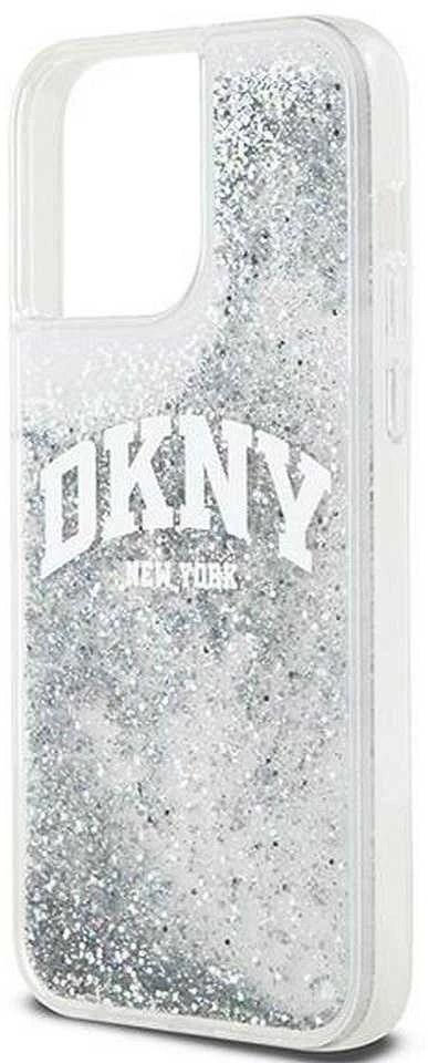 Apple iPhone 15 Pro DKNY dėklas Liquid Glitter Big Logo (DKHCP15LLBNAET) baltos spalvos