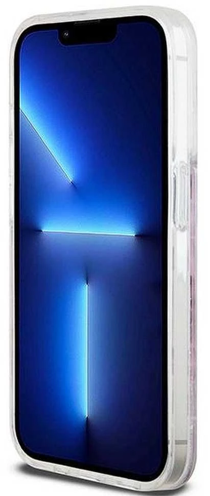 Apple iPhone 15 Pro DKNY dėklas Liquid Glitter Multilogo (DKHCP15LLCPEPP) rožinės spalvos