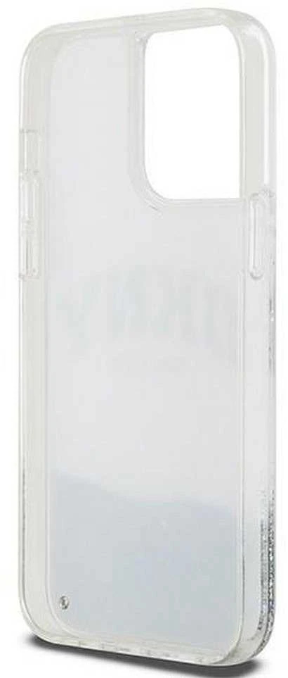 DKNY DKHCP15XLBNAET Apple iPhone 15 Pro Max 6.7″ baltos spalvos kietas dėklas Liquid Glitter Big Logo