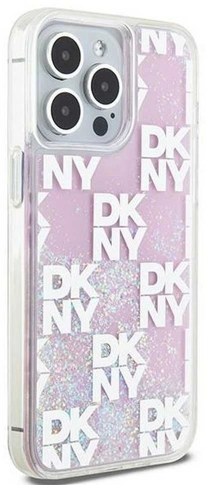 Apple iPhone 15 Pro Max DKNY dėklas Liquid Glitter Big Logo (DKHCP15XLCPEPP) rožinės spalvos