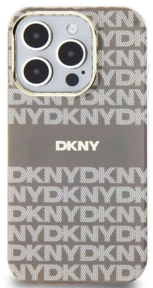 Apple iPhone 15 Pro Max DKNY dėklas IML Mono & Stripe MagSafe (DKHMP15XHRHSEE) beige