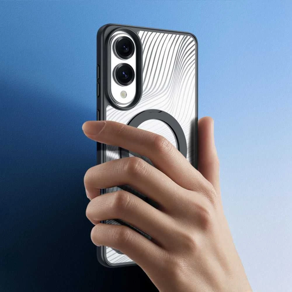 DUX DUCIS dėklas AIMO MAG compatible with MagSafe skirtas Samsung Galaxy S25 Edge juodos spalvos