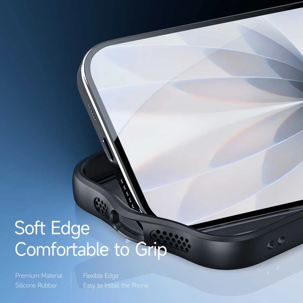 Dux Ducis Aimo Mag dėklas su Magnetic Ring and Stand skirtas Apple iPhone 17 – juodos spalvos
