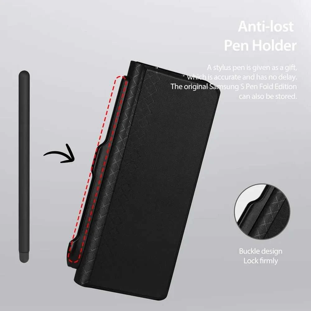 Dux Ducis dėklas BRIL with pen holder skirtas Samsung Galaxy Z Fold SE/W25 juodos spalvos