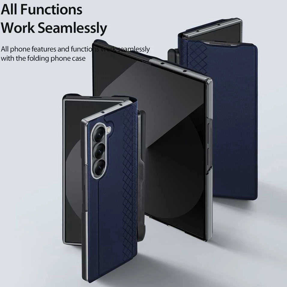 DUX DUCIS BRIL rašiklio laikiklio dėklas, skirtas SAMSUNG Z FOLD 7, mėlynas